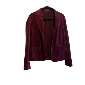 Counterparts Corduroy Burgundy 70's Denim Inspired Button Up Sz 8 Jacket